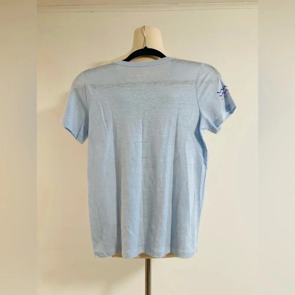 Anthropologie Chaser Greek Isles Embroidered Tee Size XS NWOT $68 - Picture 3 of 9